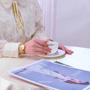 OLEVS | Đồng Hồ Thạch Anh Vàng Hồng OLEVS 5536 Dành Cho Nữ Dây Đeo Bằng Thép Không Gỉ Sang Trọng Kim Dạ Quang Đồng Hồ Đeo Tay Nữ Chống Nước Với Mặt Kính Hình Thoi