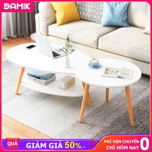DAMIK-Bàn trà sofa hình tròn nhiều kích thước và chiều cao