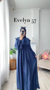 Zahira1808 Evelyn 57 Gamis Bahan Santori Silk Gamis Murah Trendi Baju Syari Muslim Wanita Ibu Terlaris Baju Pesta Adem Nyaman Di Pakai Real pict