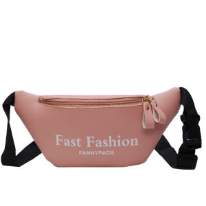 Korean Style PU Leather Waist Bag Simple Single Shoulder Womens Bag Celebrity Favorite Fashionable Versatile Crossbody Bag