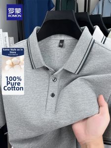 ROMON | Cotton Short Sleeve Business Casual Polo Shirt
