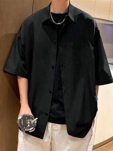 SINRANSINYA丨áo sơ mi nam-Áo Cá Tính Chống Nắng ngắn áo có tay mỏng mùa hè nam thanh thiếu niên hàng đầu thời trang hàn quốc trang phục sinh viên học