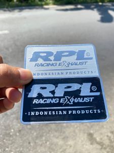 Emblem HUGGER VARIASI Stainles airblade Quality Premium TERMURAH FREE REQUEST