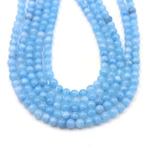 2/3/4/6/8/10/mm Natural Aquamarine Beads Round Loose Spacer Bead for Jewelry Making Supplies DIY Energy Healing Bracelets Gift
