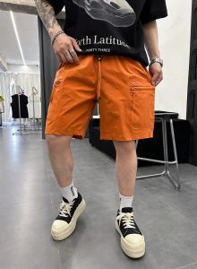 Mùa hè Túi có khóa kéo bảo hộ lao động nam màu trơn Quần đi biển cỡ lỡn 300 pounds lỏng nhanh khô năm phút quần short