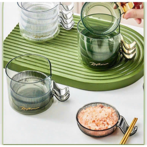 Bộ 4 Đĩa Đựng Nước Chấm Nước Tương Nước Mắm Có Quai - Đĩa Đựng Gia Vị Nước Chấm