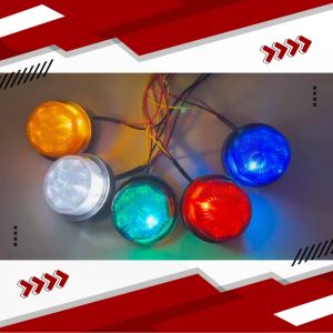 ไฟสัญญาณกระพริบมือกระบวนการ 2 Step รถบรรทุก 12/24V ขนาด 7.7 เซนติเมตร สำหรับการใช้งาน รถบรรทุก รถไถ รถกระบะ ราวข้าง หลังการใช้งาน