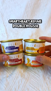 SmartHeart REFINE Cat Canned Wet Food in Double Layer Mousse 85g | Available in 4 Silky Recipes!