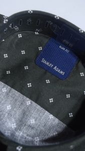STANLEY ADAMS Kemeja Pria Lengan Panjang Biru Navy Hijau Motif Slimfit SAS 428 Kemeja Murah