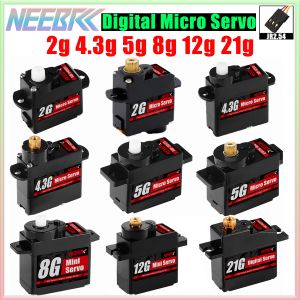 NEEBRC 2g 4.3g 5g 8g 12g 21g Digital Micro Servo for RC Plane Drone Mini Car Helicopter Fixed-wing Wltoys K969 K989 XKS X450