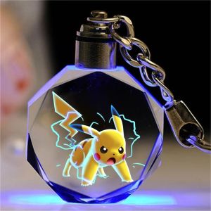 QAT | pokemon center Custom Pokemon Pikachu Crystal Keychain Toy Accessory