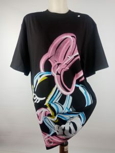T-shirt Za Ra Disney Minnie Sketsa Neon Daisy Sketsa Neon Kaos Branded Kaos Oversize Pakaian Wanita Atasan T-shirt