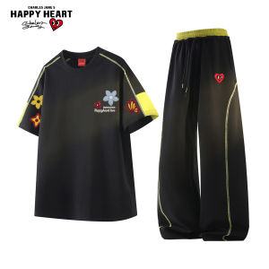CHARLES JANGS HAPPY HEART | Trendy Casual Loose Summer Outfit Set