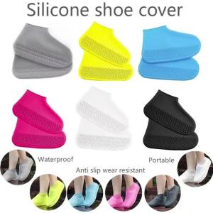 1Pair Portable Silicone Waterproof Shoe Cover Thickened Anti Slip And Wear-resistant Rain Shoe Cover Outdoor Hiking Shoes Cover