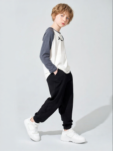Q21 | Sweat Absorption Breathable Childrens Sport Pants Drawstring Trousers