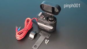 IP66 Waterproof Motorcycle USB Charger Type-C PD Fast Charge Phone Adapter with LED Voltage Display Moto Accessories