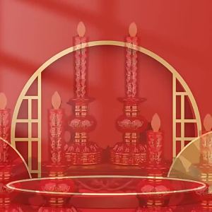 SXH  Electric Candle Lamp Household Plug Lamp God of Wealth Lamp LED Electric Candle Light Candlestick Candle Light Desktop Decoration Lamp