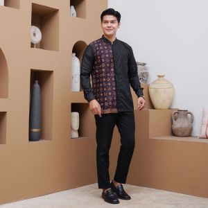 baju Koko pria batik lengan panjang motif truntum ageng M L XL XXL