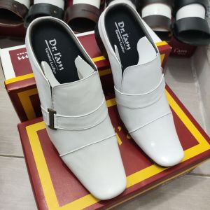 SEPATU SANDAL BUSTONG KULIT PRIA DR. IAM B. 6015 PUTIH ( PRODUKSI SENDIRI )