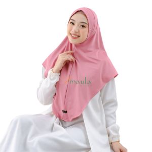 Maula Hijab Kerudung Instan Langsung Pakai Jilbab Bergo Pet Antem Bahan Jersey Kaos Premium Nada