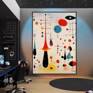 Kayou | 5D DIY Diamond Painting Kit Joan Miro Surrealism Calligraphy Art Full Drill Mosaic Wall Decor Craft Kit Home Gift Frameless