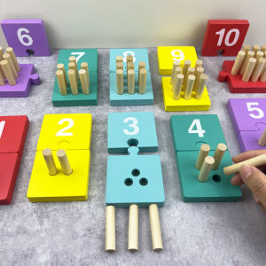 Mathematics Enlightenment Early Education Teaching Aids Kids Cognitive Number Points Match-up Matching Montessori Kindergarten Puzzle Area Toys