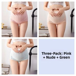 plus Size Maternity Underwear High Waist Pure Cotton Summer Thin Briefs Comfortable Breathable Pregnancy Panties for Heavy Women
