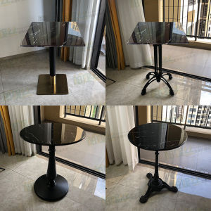 โต๊ะทานอาหารสไตล์ฝรั่งเศสแบบมีฐาน โต๊ะกาแฟสไตล์อเมริกัน ร้านคาวหวาน ร้านบาร์ ร้านอาหาร โต๊ะเล็ก โต๊ะกลม โต๊ะหินเทียม