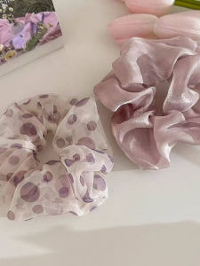 Korean Style Super Fairy Gray Purple Mesh Hair Tie New 2026