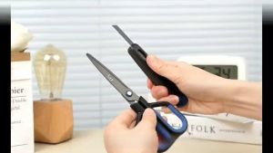 Scissors Fluorine Coating All Purpose Safe Stainless Sharp Art For Cutting Adhesive Tape