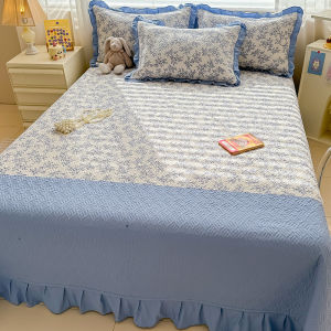 ENXING | Bộ Đồ Chăn Ga Gối Cotton Mạnh Mẽ Phong Cách Công Chúa Màu Hồng 3 Mảnh