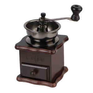 Manual Coffee Bean Grinder Utensils Stainless Steel Handle Wooden Retro Style With Ceramic Millston Spice Burr Mill Coffee Mini