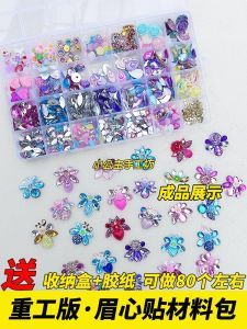 Elsa Princess Face Painting DIY Material Kit Tassel Gemstone Jewelry Rhinestone Accessories for Childrens Party Favors