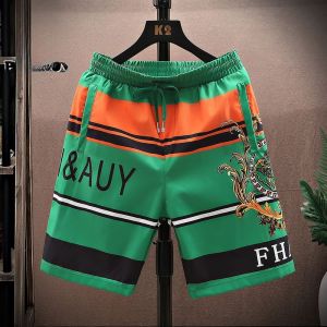 Playboy Summer Ice Silk Shorts Mens Loose Fit Five-Quarter Casual Beach Pants Thin Lightweight Comfortable Youth Trendy