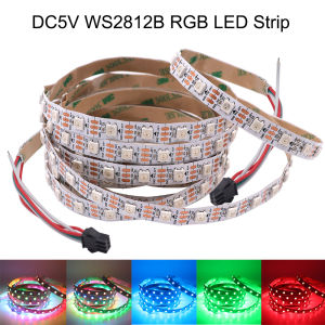 DC5V WS2812B RGB LED Strip Light SMD5050 30/60Leds/m Smart Addressable Pixel LED Lights Flexible LED Tape Ribbon for Decoration