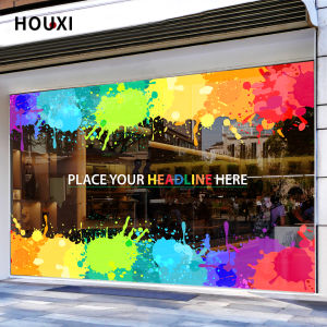 Colorful Artistic Graffiti Glass Stickers Static Creative Decorations Early Education Center Artistic Training Home Decor