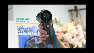 Opolar Rechargeable Handheld Fan With 100 Speeds (6700mAh Battery Capacity) Model H3901