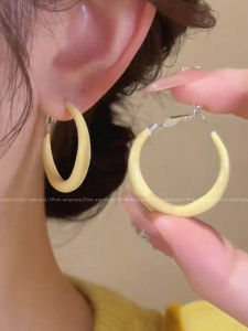 PINK EMPRESS | Milky Yellow Glazed Lightweight Luxury Earrings