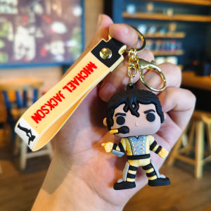 Hasbro | 2026 Michael Jackson Keychain Classic Dance King Pendant Key Ring Fashion Singer Key Chain Creative Gift for Men Women