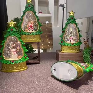Christmas Tree Crystal Lamp PVC Christmas Lamps Night Lights Christmas Decorative Lamps Gifts