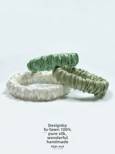 Silk Hair Ties for Women Low Ponytail Elastic Band Korean Style Fashionable  out New ness Deer Brand Satin Material