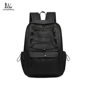 LouisWill Fashion Men’s Backpack Portable Backpack Elastic Bungee Sport Backpack Waterproof Laptop Backpack Large Capacity Commute School Backpack Lightweight Oxford Daypack for Travel Hiking Business