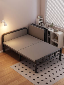 Foldable Metal Bed for Adults Ideal for Home Office Siestas Single Person Easy to Assemble Iron Bed