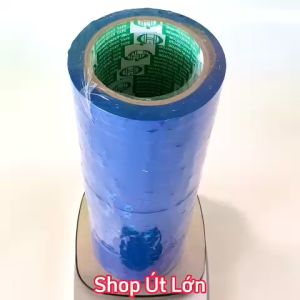 Băng keo màu xanh dương OPP rộng 1.2cm dài 75 mét lõi giấy 3mm 1 cây 24 cuộn giá tại xưởng