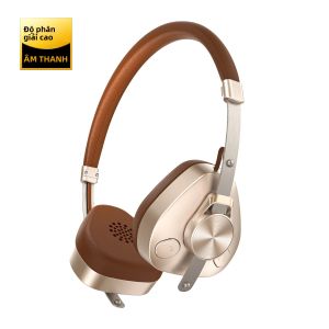 Tai Nghe Bluetooth Không Dây Retro Âm Thanh Độ Phân Giải Cao Tai Nghe Chụp Tai Có Micro Kim Loại Khử Tiếng Ồn HiFi Bluetooth 5.4