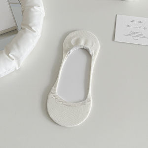 Womens Invisible Boat Socks Anti-Slip Thin Pure Cotton Summer High Heels Short Socks Trendy 2025 New Style Hollow Mesh Design