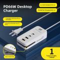 Multi-Use USB Socket New Model Extension Line Home Use Multi-Port USB Charger Fast Charging 66W PD Socket for Mobile Phone. 