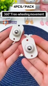 4PCs Self Adhesive Universial Wheels Casters 360° Rotatable Ball Pulley Mini Swivel