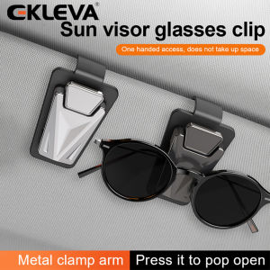 EKLEVA Car Glasses Clip Metal Sun Visor Sunglasses Holder Storage Clip Portable Glasses Holder Universal Car Eyeglasses Hanger