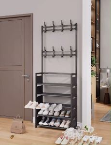 Hkaibang ชั้นวางรองเท้า ราวตากผ้าพร้อมชั้นวางของ ชั้นวางของ ราวแขนหมวก 3 4 5ชั้น ชั้นวางอเนกประสงค์CNN-959 ชั้นวางรองเท้า ตากผ้า ชั้นวางรองเท้าตากผ้า - Lazada